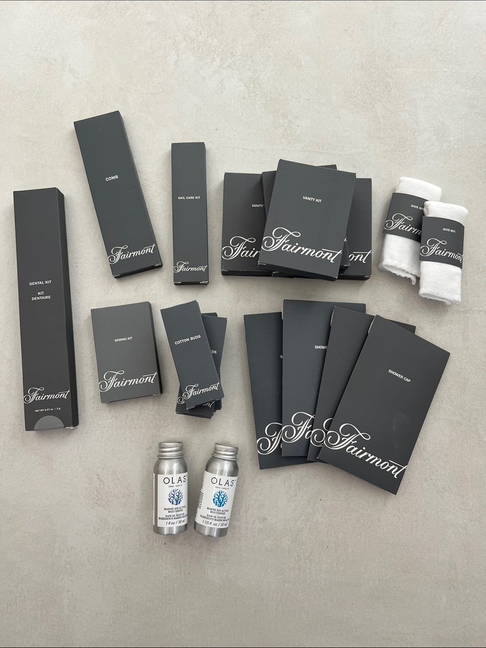 20 Fairmont Hotel Amenity Kit Lot Bundle Luxury Travel Mini